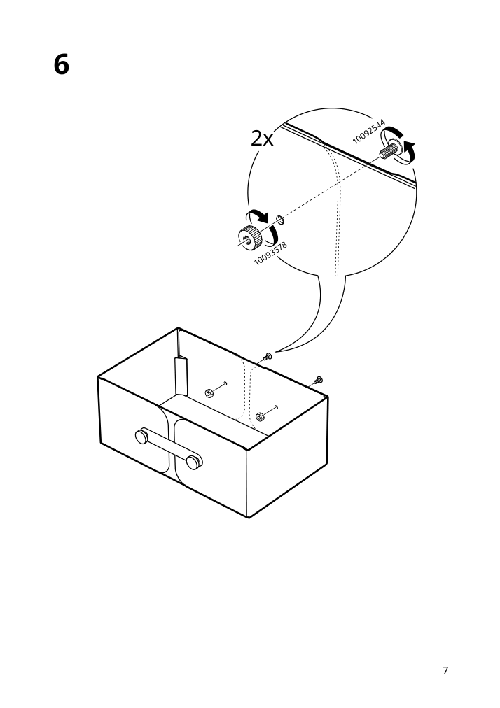 Assembly instructions for IKEA Spinnrock box with compartments white | Page 7 - IKEA SPINNROCK box with compartments 105.430.49