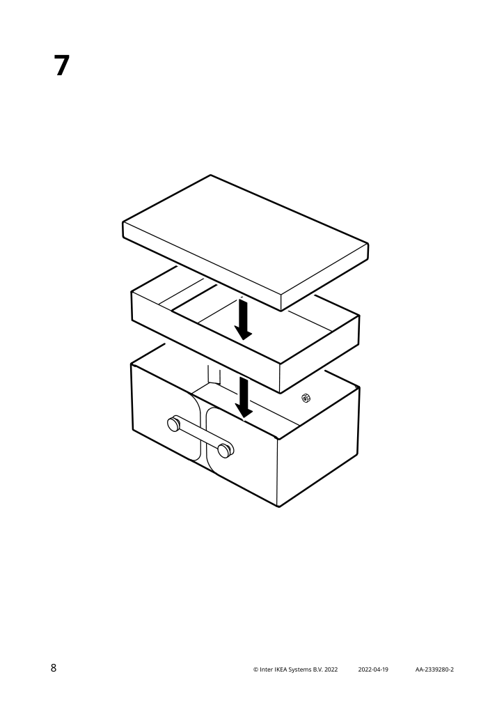 Assembly instructions for IKEA Spinnrock box with compartments white | Page 8 - IKEA SPINNROCK box with compartments 105.430.49