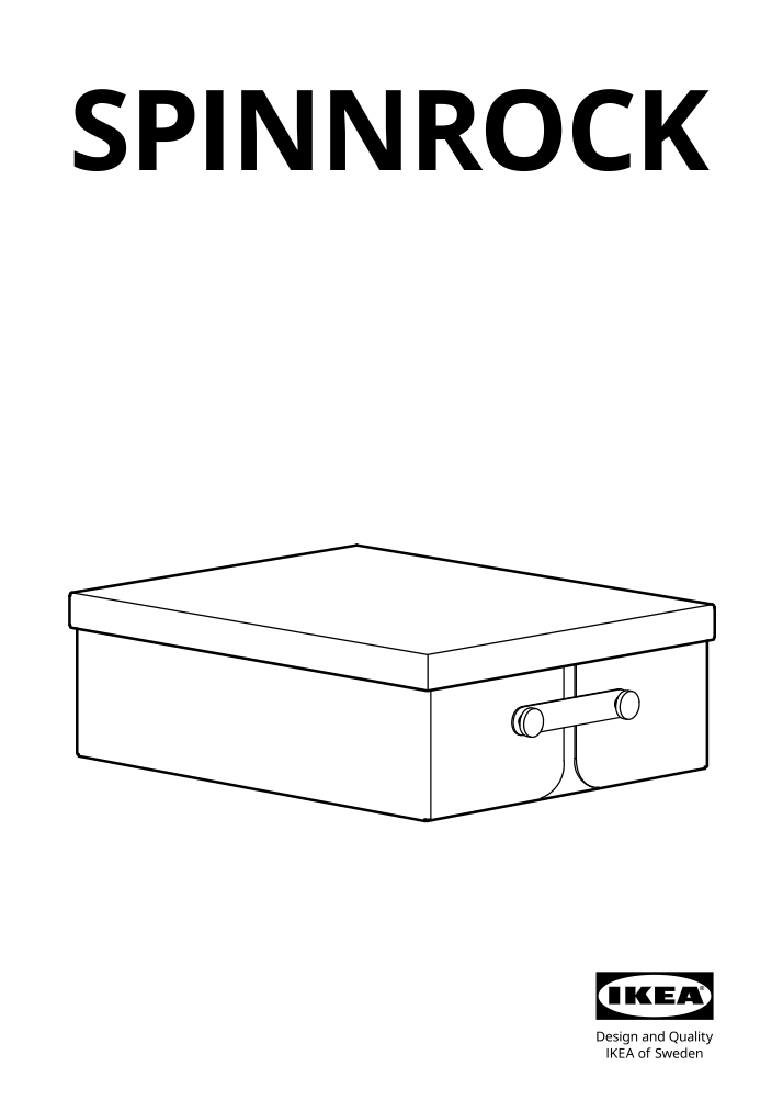 Assembly instructions for IKEA Spinnrock box with compartments white | Page 1 - IKEA SPINNROCK box with compartments 705.430.51