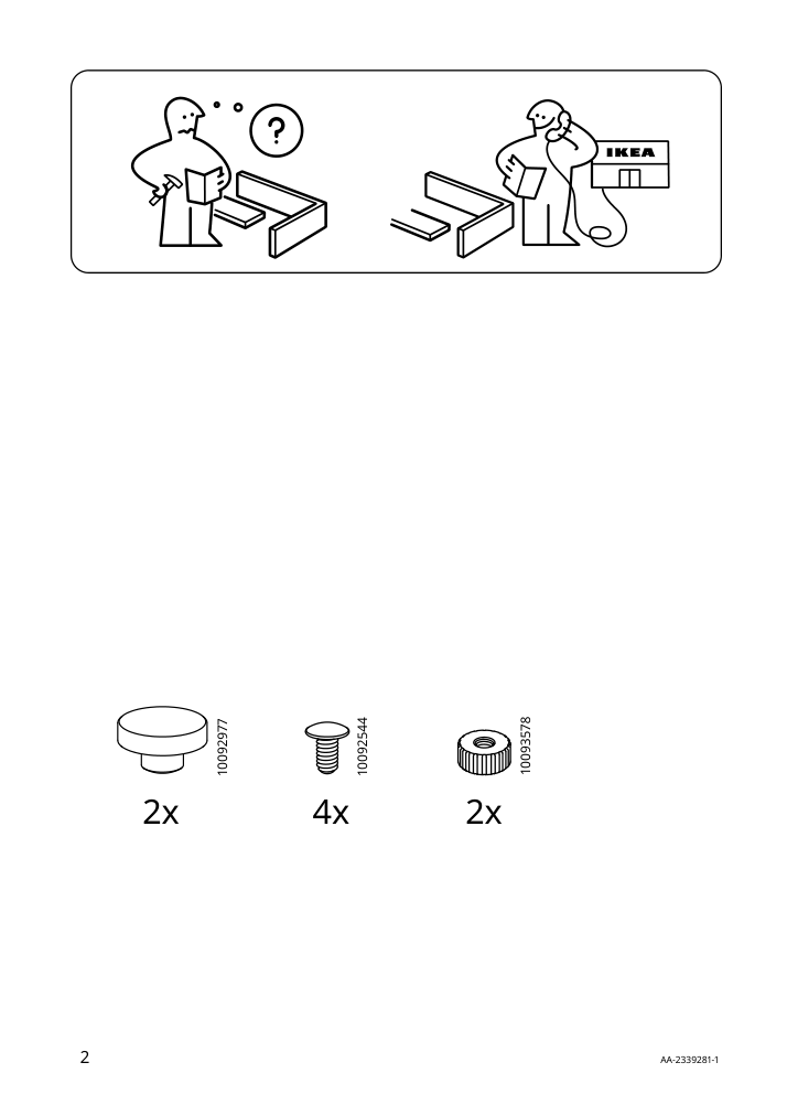 Assembly instructions for IKEA Spinnrock box with compartments white | Page 2 - IKEA SPINNROCK box with compartments 705.430.51