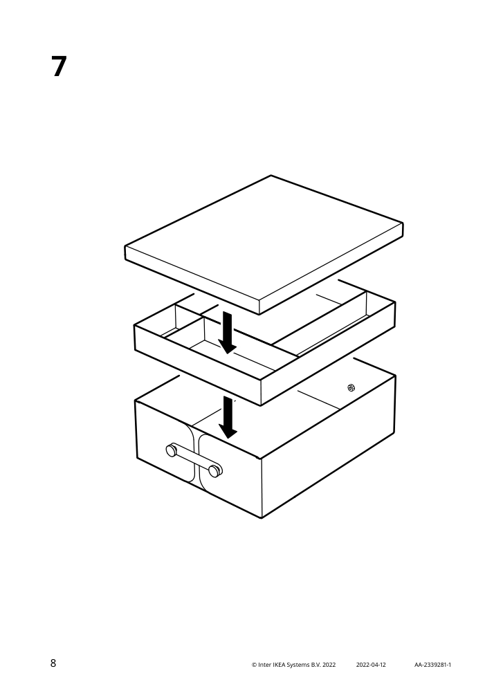 Assembly instructions for IKEA Spinnrock box with compartments white | Page 8 - IKEA SPINNROCK box with compartments 705.430.51