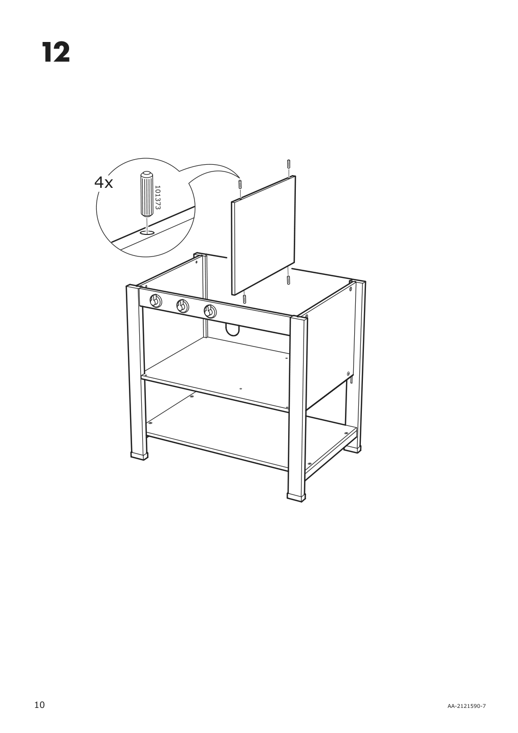 Assembly instructions for IKEA Spisig play kitchen with curtains | Page 10 - IKEA SPISIG play kitchen with curtains 904.171.98