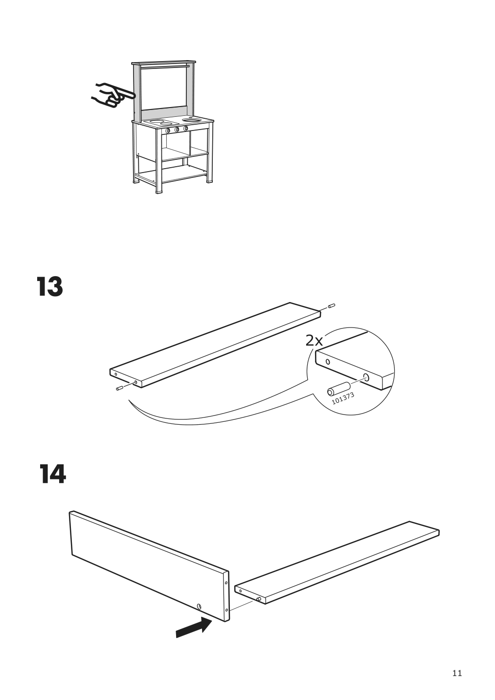 Assembly instructions for IKEA Spisig play kitchen with curtains | Page 11 - IKEA SPISIG play kitchen with curtains 904.171.98