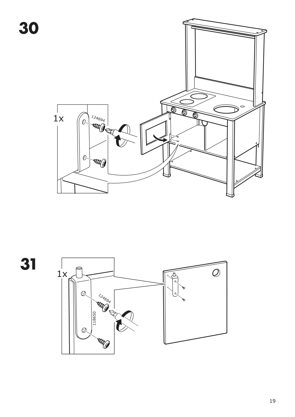 Assembly instructions for IKEA Spisig play kitchen with curtains | Page 19 - IKEA SPISIG play kitchen with curtains 904.171.98