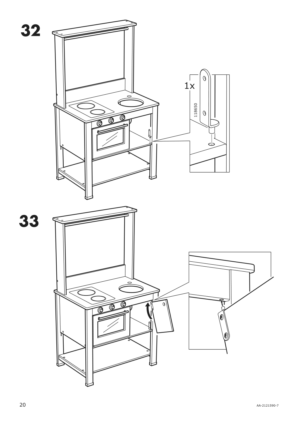 Assembly instructions for IKEA Spisig play kitchen with curtains | Page 20 - IKEA SPISIG play kitchen with curtains 904.171.98