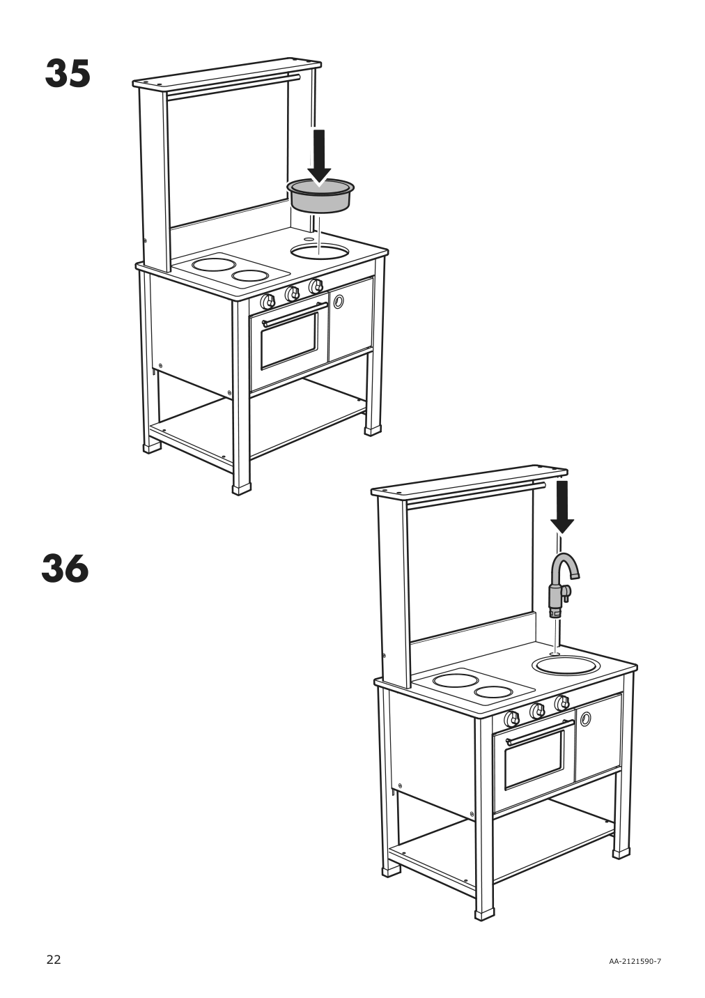 Assembly instructions for IKEA Spisig play kitchen with curtains | Page 22 - IKEA SPISIG play kitchen with curtains 904.171.98