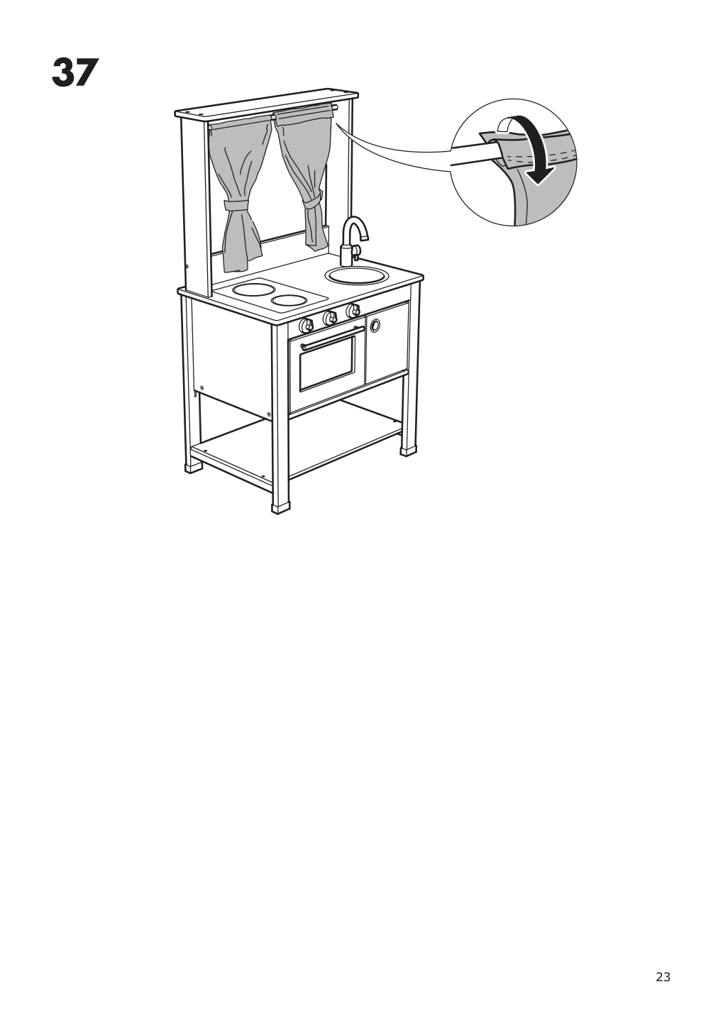 Assembly instructions for IKEA Spisig play kitchen with curtains | Page 23 - IKEA SPISIG play kitchen with curtains 904.171.98