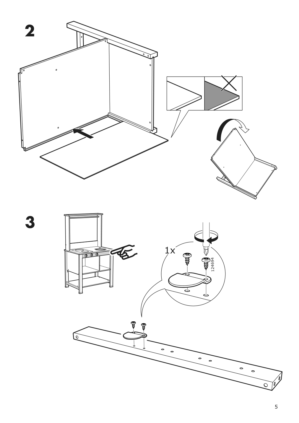 Assembly instructions for IKEA Spisig play kitchen with curtains | Page 5 - IKEA SPISIG play kitchen with curtains 904.171.98