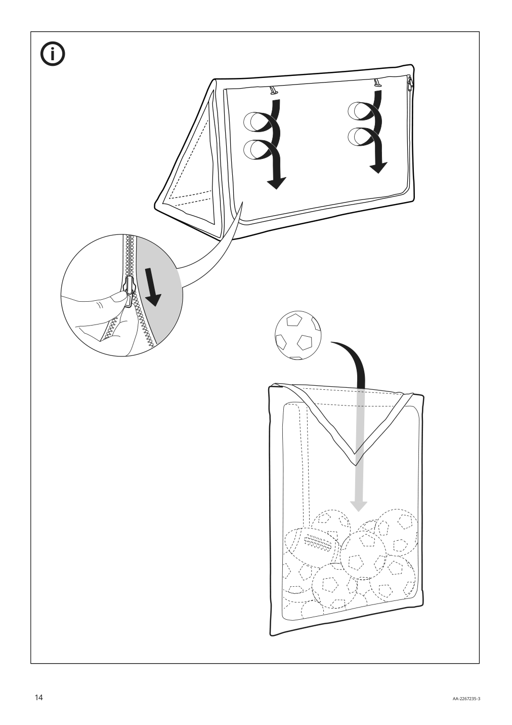 Assembly instructions for IKEA Sportslig ball storage goal | Page 14 - IKEA SPORTSLIG ball storage/goal 305.042.35