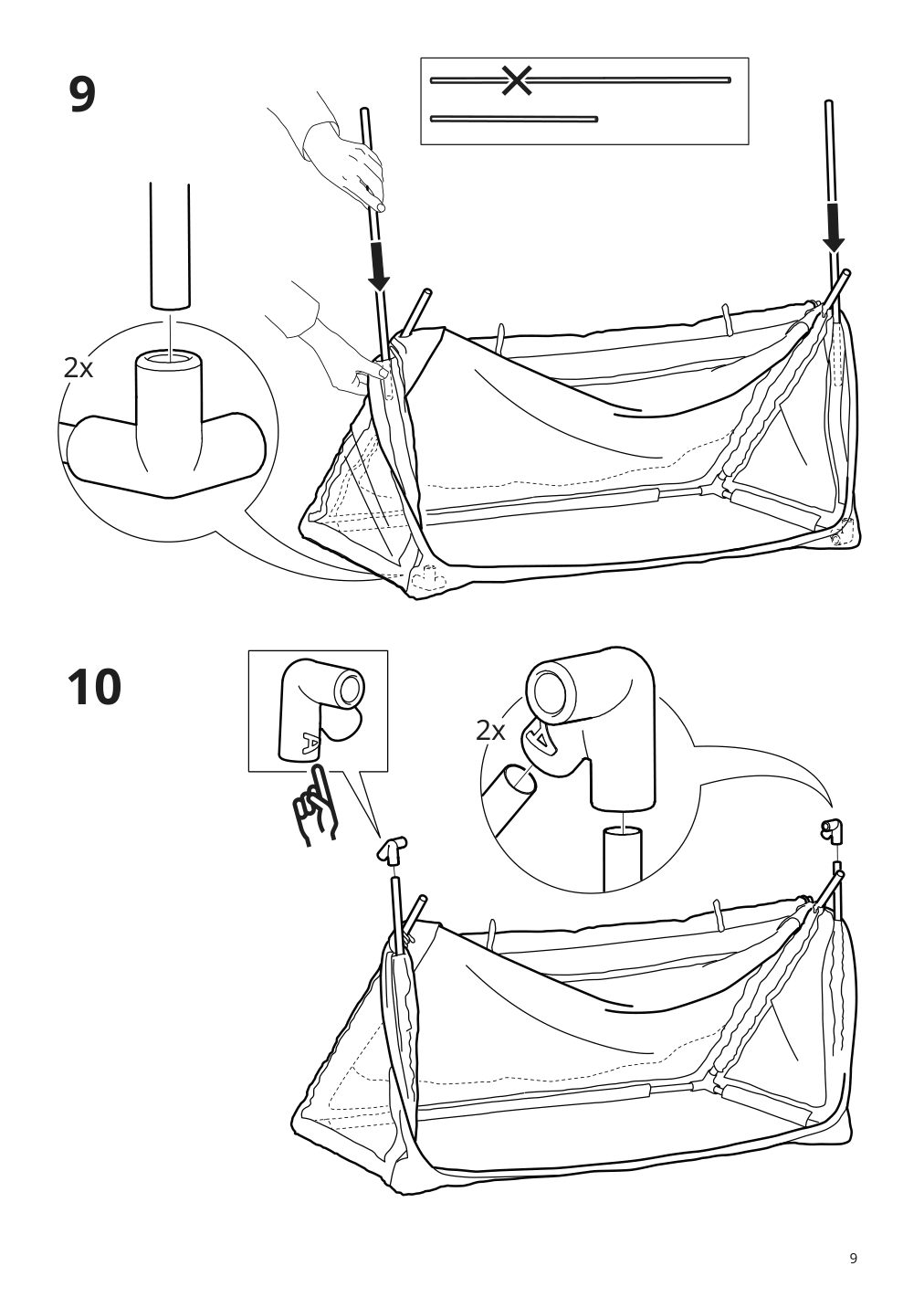 Assembly instructions for IKEA Sportslig ball storage goal | Page 9 - IKEA SPORTSLIG ball storage/goal 305.042.35