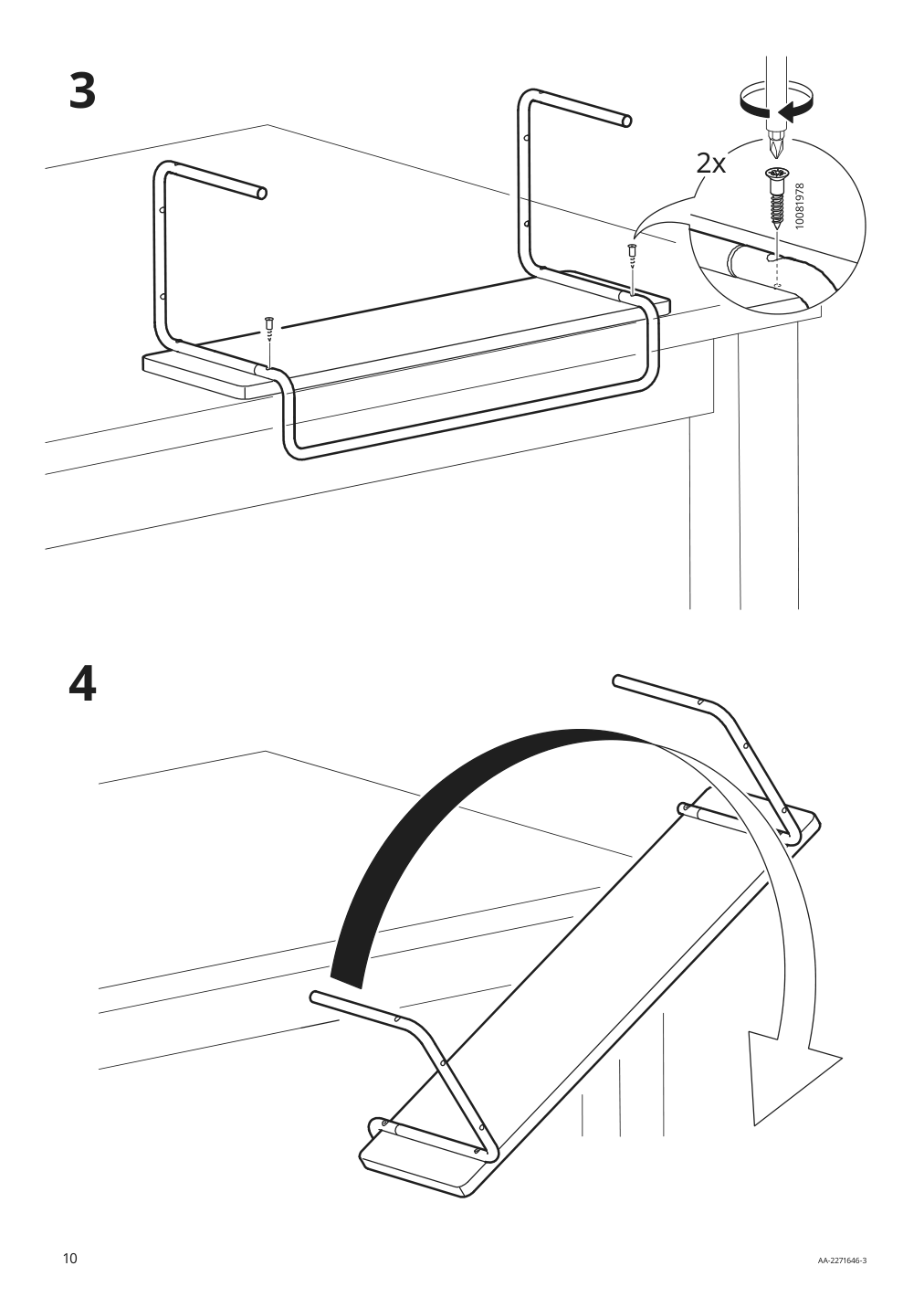 Assembly instructions for IKEA Sportslig wall shelf for trophies white birch | Page 10 - IKEA SPORTSLIG wall shelf for trophies 205.042.31