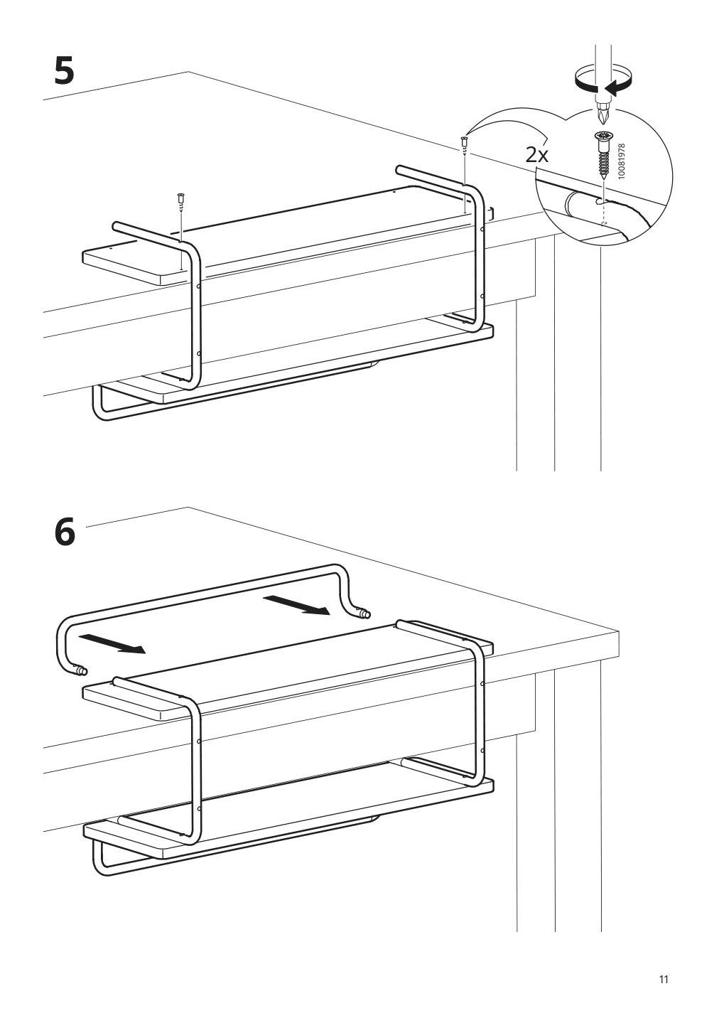 Assembly instructions for IKEA Sportslig wall shelf for trophies white birch | Page 11 - IKEA SPORTSLIG wall shelf for trophies 205.042.31