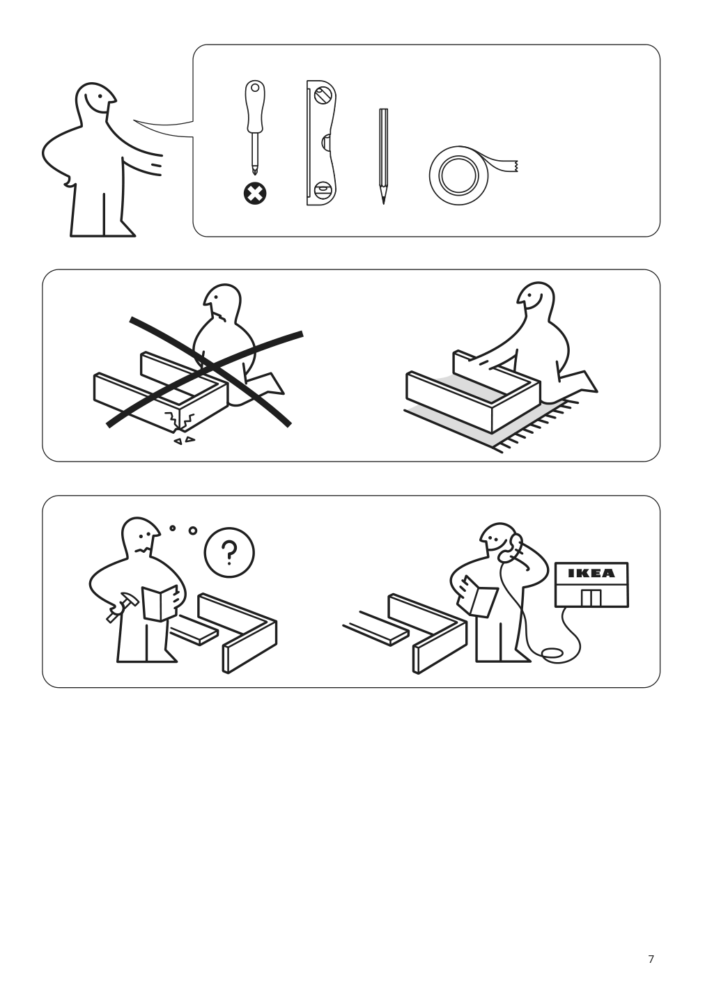 Assembly instructions for IKEA Sportslig wall shelf for trophies white birch | Page 7 - IKEA SPORTSLIG wall shelf for trophies 205.042.31