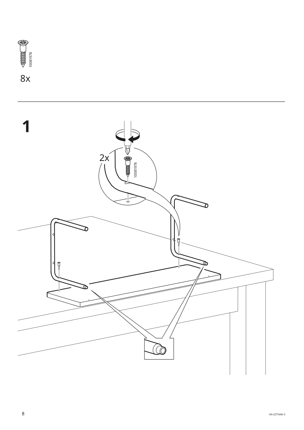 Assembly instructions for IKEA Sportslig wall shelf for trophies white birch | Page 8 - IKEA SPORTSLIG wall shelf for trophies 205.042.31