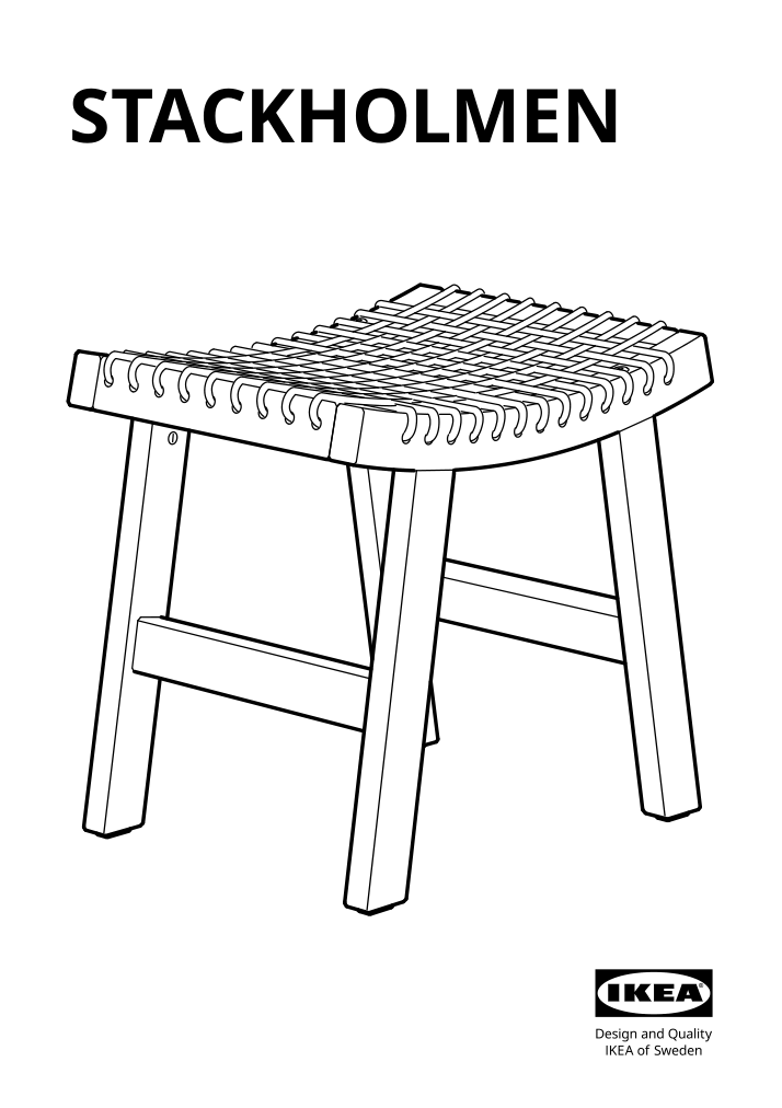 Assembly instructions for IKEA Stackholmen stool outdoor light brown stained | Page 1 - IKEA STACKHOLMEN stool, outdoor 204.114.25