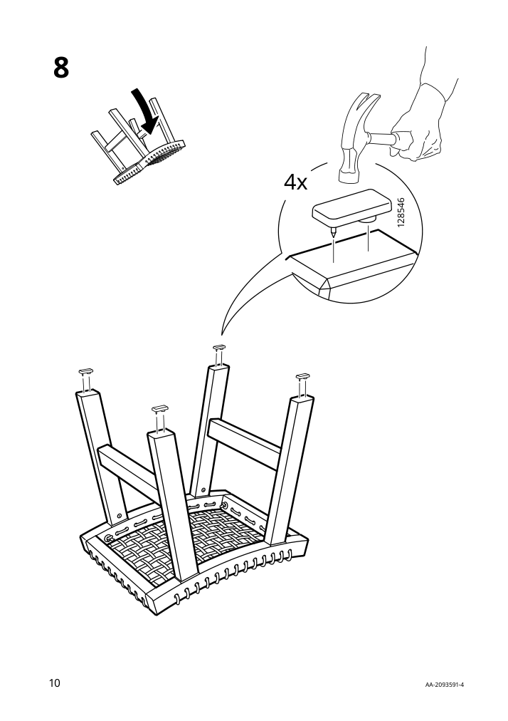 Assembly instructions for IKEA Stackholmen stool outdoor light brown stained | Page 10 - IKEA STACKHOLMEN stool, outdoor 204.114.25