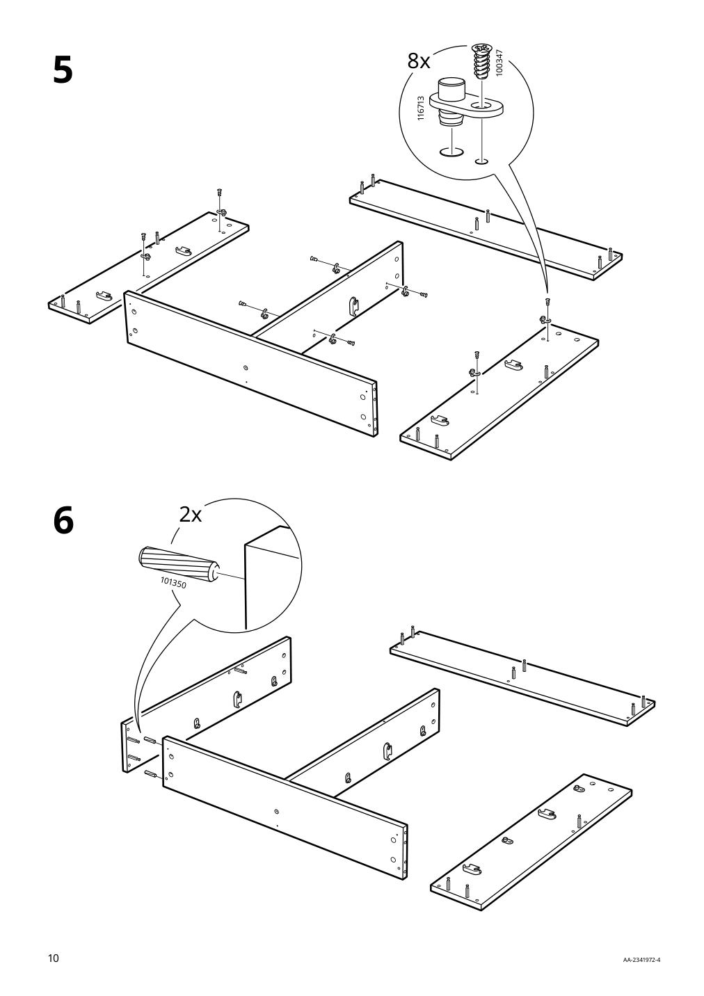 Assembly instructions for IKEA Staell shoe cabinet with 4 compartments white | Page 10 - IKEA STÄLL shoe cabinet with 4 compartments 605.302.66