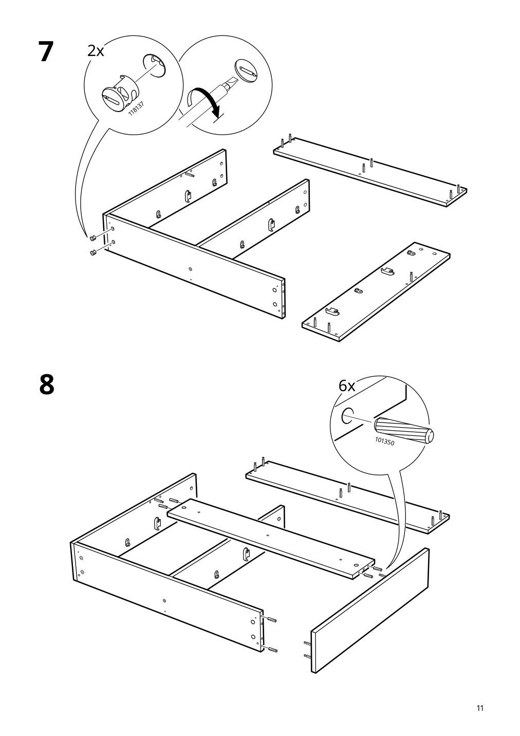 Assembly instructions for IKEA Staell shoe cabinet with 4 compartments white | Page 11 - IKEA STÄLL shoe cabinet with 4 compartments 605.302.66