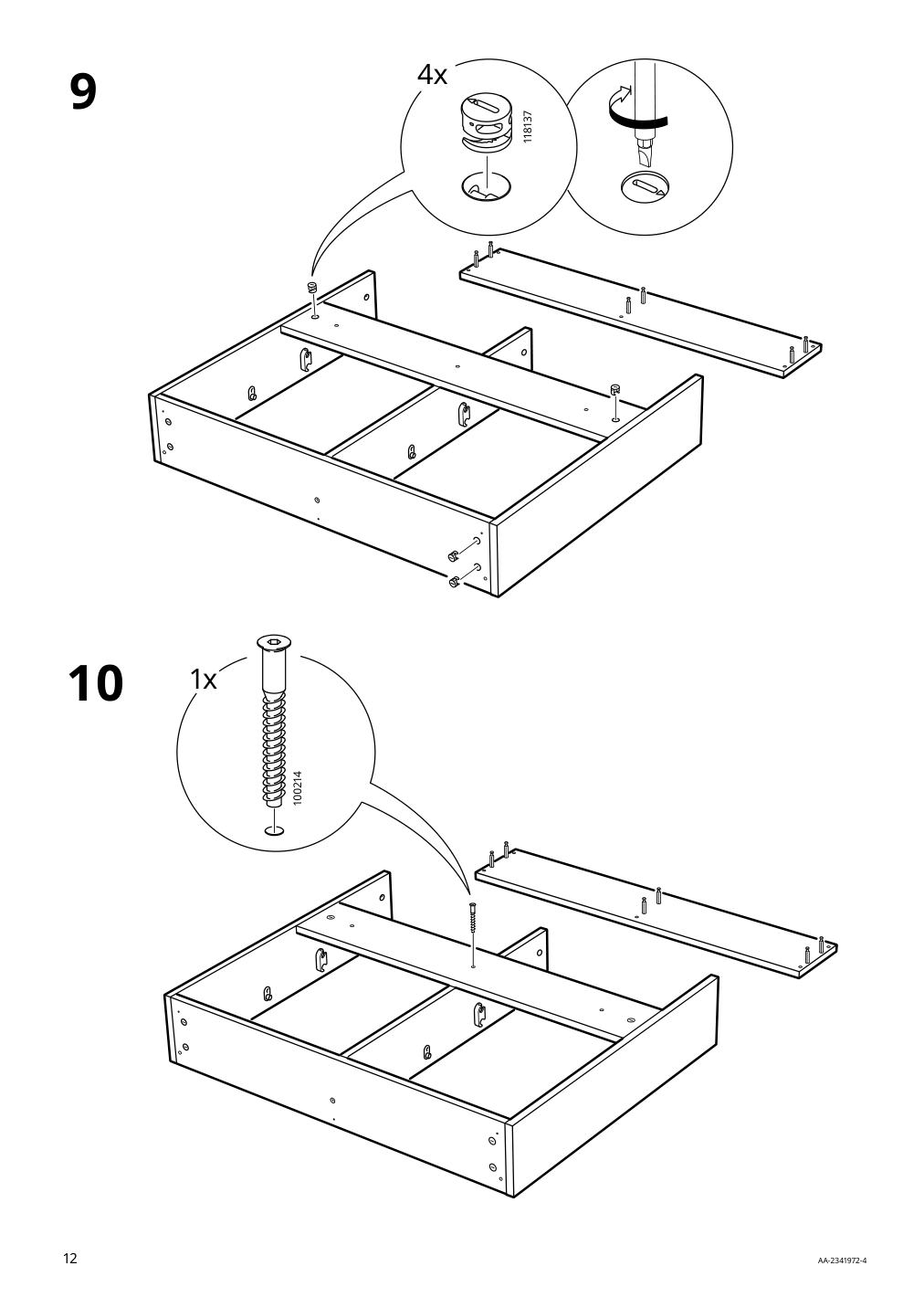 Assembly instructions for IKEA Staell shoe cabinet with 4 compartments white | Page 12 - IKEA STÄLL shoe cabinet with 4 compartments 605.302.66