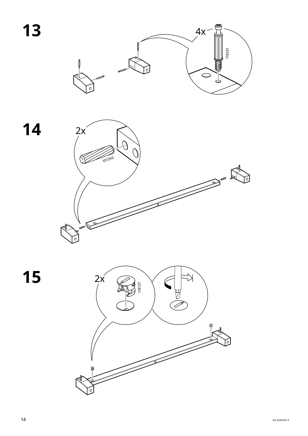 Assembly instructions for IKEA Staell shoe cabinet with 4 compartments white | Page 14 - IKEA STÄLL shoe cabinet with 4 compartments 605.302.66