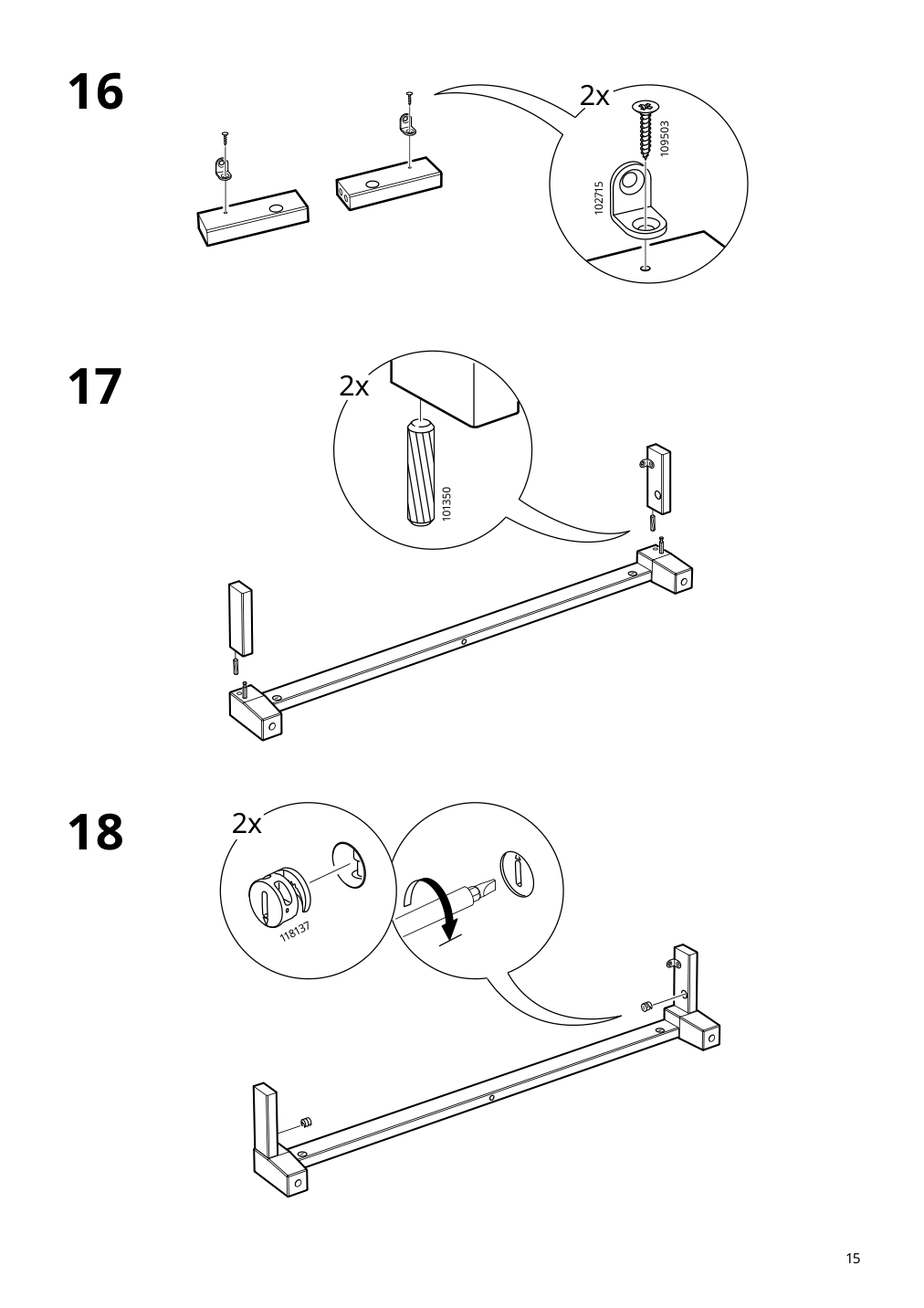 Assembly instructions for IKEA Staell shoe cabinet with 4 compartments white | Page 15 - IKEA STÄLL shoe cabinet with 4 compartments 605.302.66