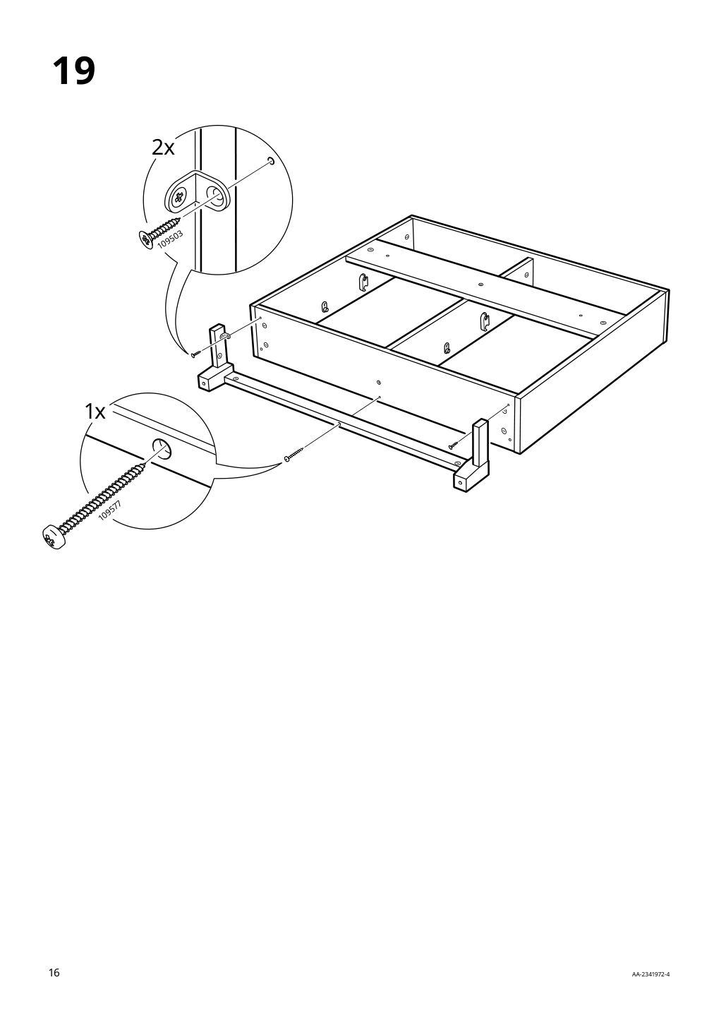 Assembly instructions for IKEA Staell shoe cabinet with 4 compartments white | Page 16 - IKEA STÄLL shoe cabinet with 4 compartments 605.302.66