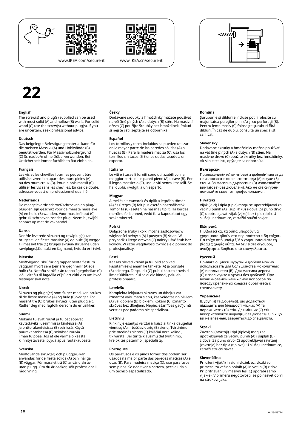 Assembly instructions for IKEA Staell shoe cabinet with 4 compartments white | Page 18 - IKEA STÄLL shoe cabinet with 4 compartments 605.302.66