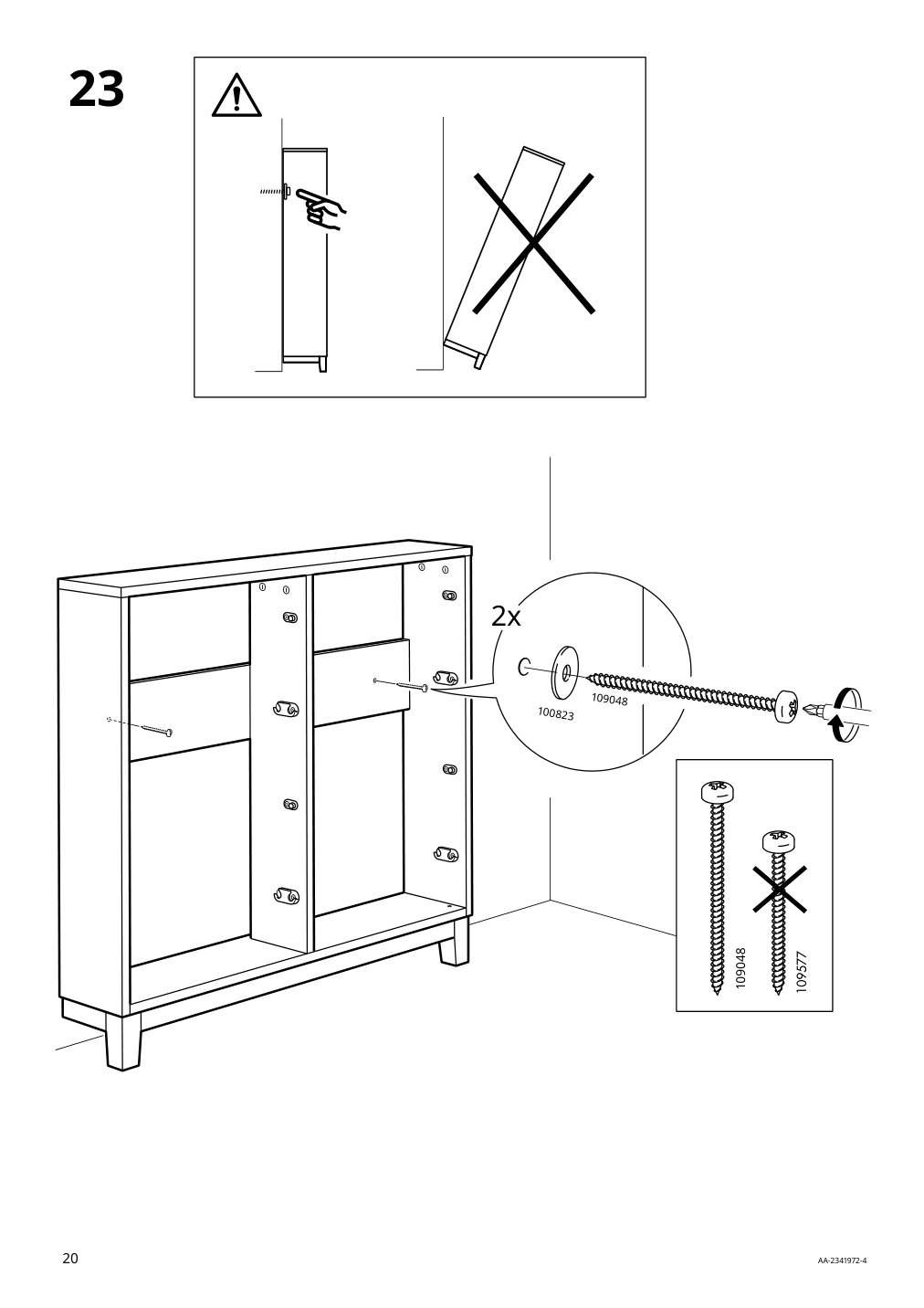 Assembly instructions for IKEA Staell shoe cabinet with 4 compartments white | Page 20 - IKEA STÄLL shoe cabinet with 4 compartments 605.302.66