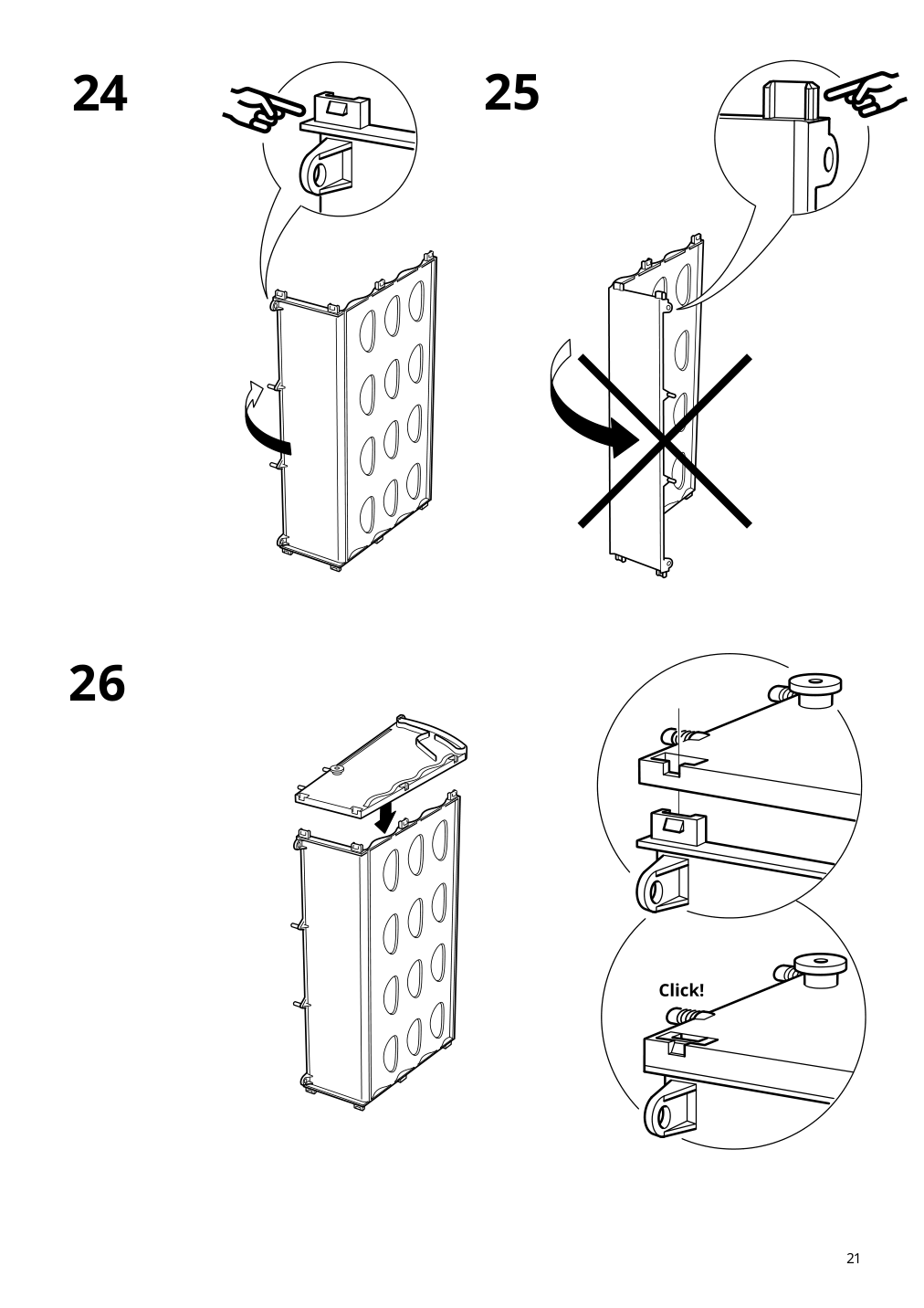 Assembly instructions for IKEA Staell shoe cabinet with 4 compartments white | Page 21 - IKEA STÄLL shoe cabinet with 4 compartments 605.302.66