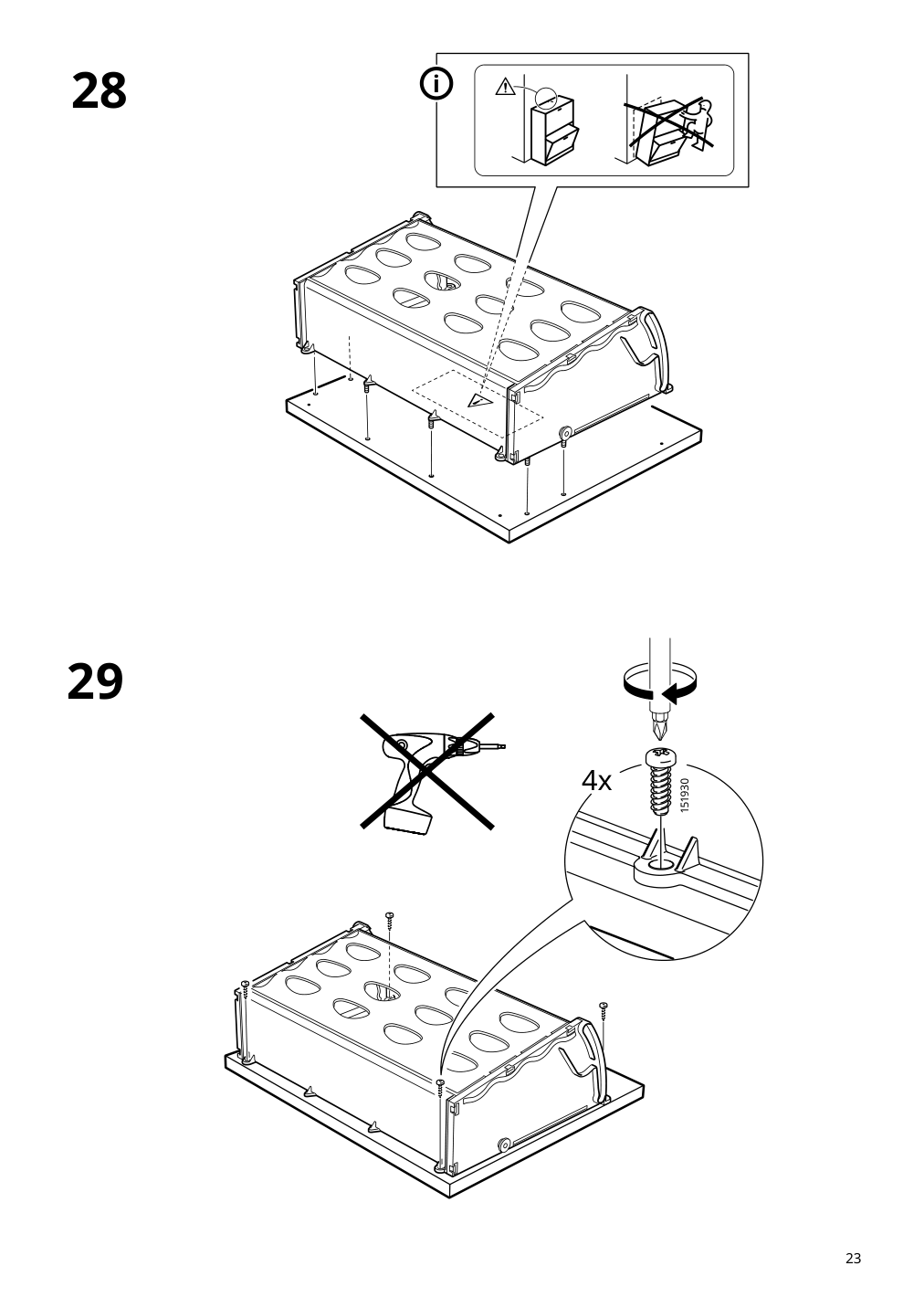 Assembly instructions for IKEA Staell shoe cabinet with 4 compartments white | Page 23 - IKEA STÄLL shoe cabinet with 4 compartments 605.302.66