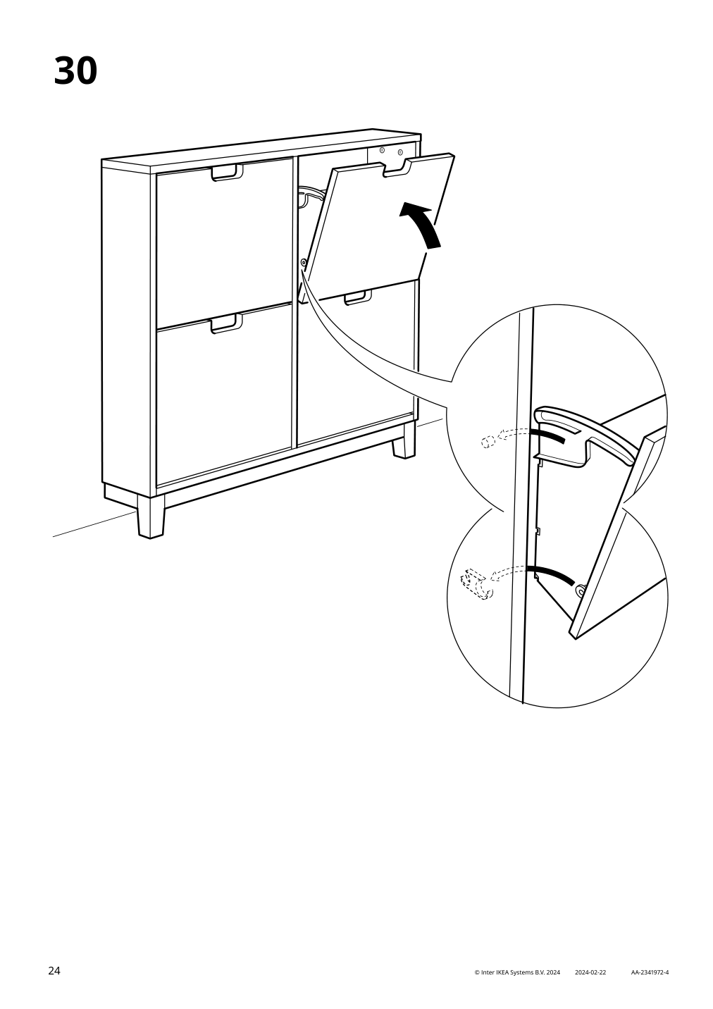 Assembly instructions for IKEA Staell shoe cabinet with 4 compartments white | Page 24 - IKEA STÄLL shoe cabinet with 4 compartments 605.302.66