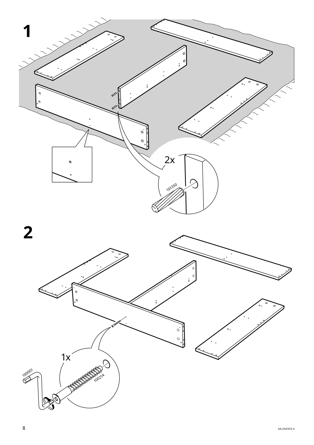 Assembly instructions for IKEA Staell shoe cabinet with 4 compartments white | Page 8 - IKEA STÄLL shoe cabinet with 4 compartments 605.302.66