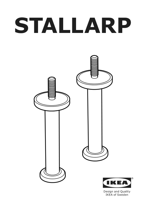 Assembly instructions for IKEA Stallarp leg chrome plated | Page 1 - IKEA STALLARP leg 203.905.74