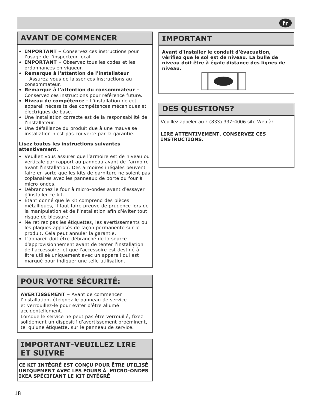 Assembly instructions for IKEA Stangby microwave trim kit stainless steel | Page 18 - IKEA STÅNGBY built-in microwave 794.952.20