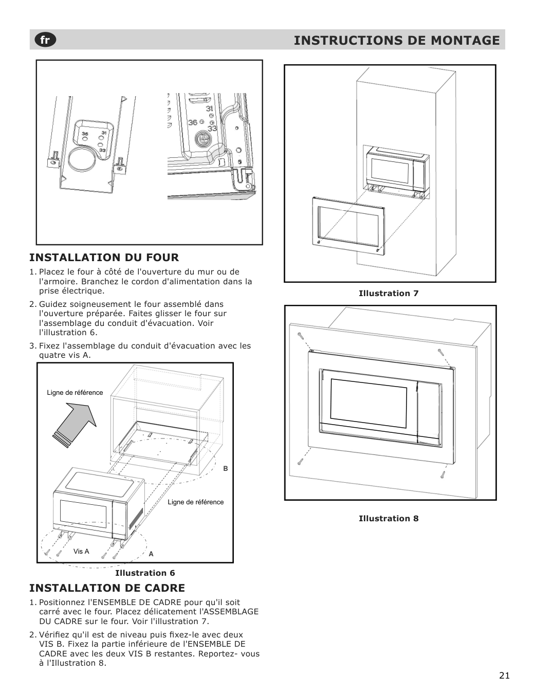 Assembly instructions for IKEA Stangby microwave trim kit stainless steel | Page 21 - IKEA STÅNGBY built-in microwave 794.952.20