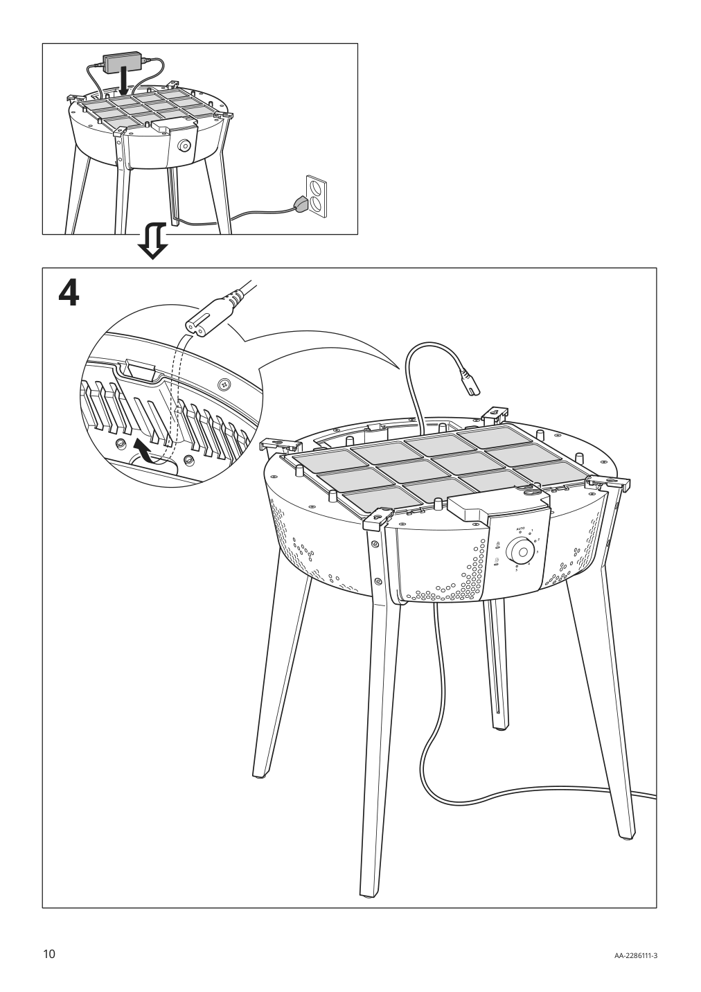 Assembly instructions for IKEA Starkvind table with air purifier stained oak veneer white smart | Page 10 - IKEA STARKVIND table with air purifier 804.619.45