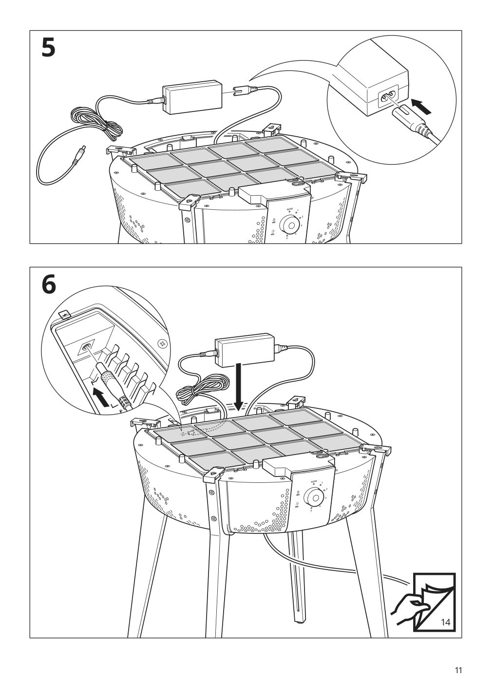 Assembly instructions for IKEA Starkvind table with air purifier stained oak veneer white smart | Page 11 - IKEA STARKVIND table with air purifier 804.619.45