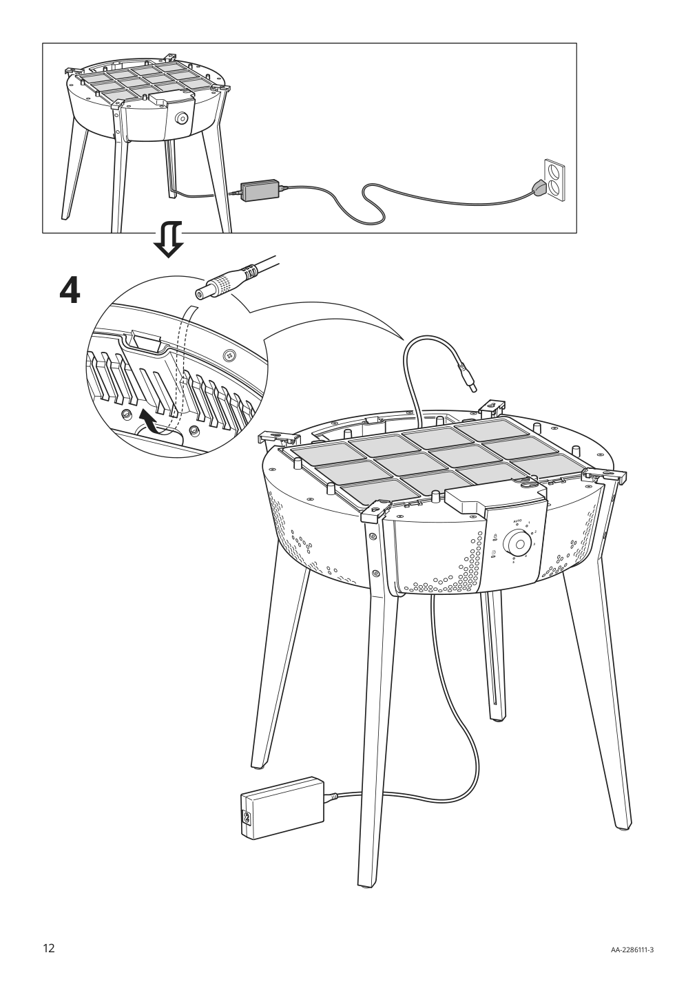 Assembly instructions for IKEA Starkvind table with air purifier stained oak veneer white smart | Page 12 - IKEA STARKVIND table with air purifier 804.619.45