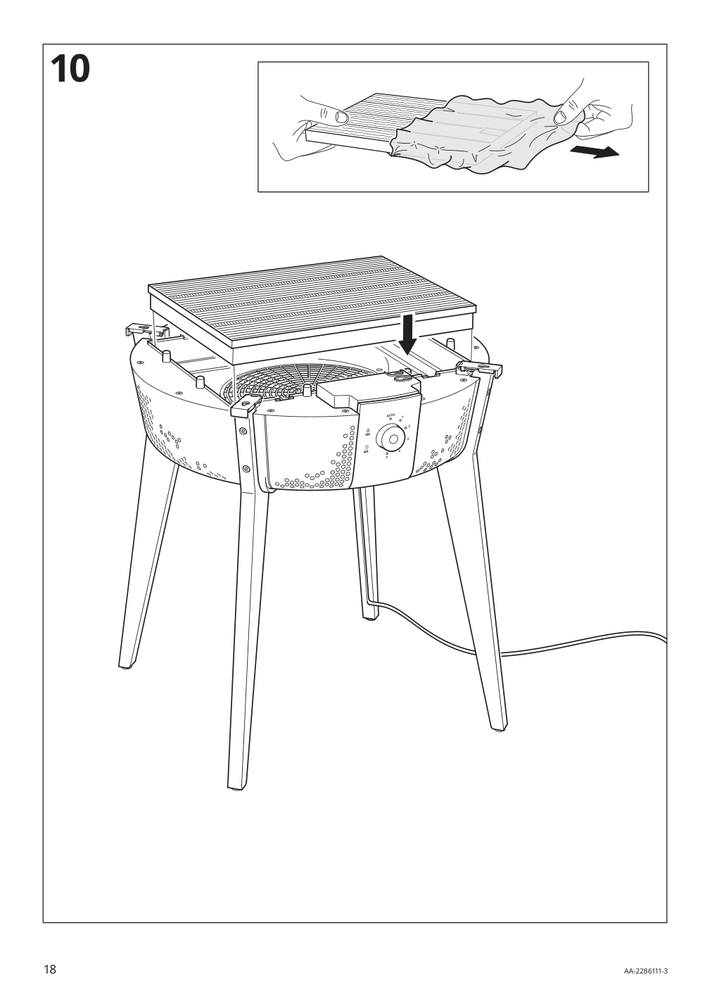 Assembly instructions for IKEA Starkvind table with air purifier stained oak veneer white smart | Page 18 - IKEA STARKVIND table with air purifier 804.619.45