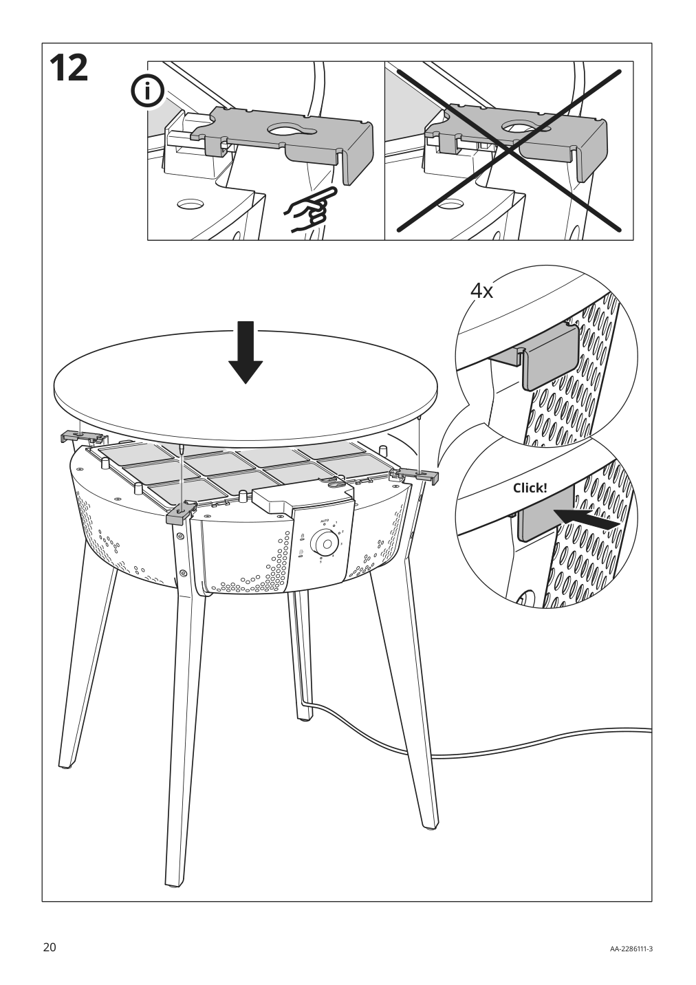 Assembly instructions for IKEA Starkvind table with air purifier stained oak veneer white smart | Page 20 - IKEA STARKVIND table with air purifier 804.619.45