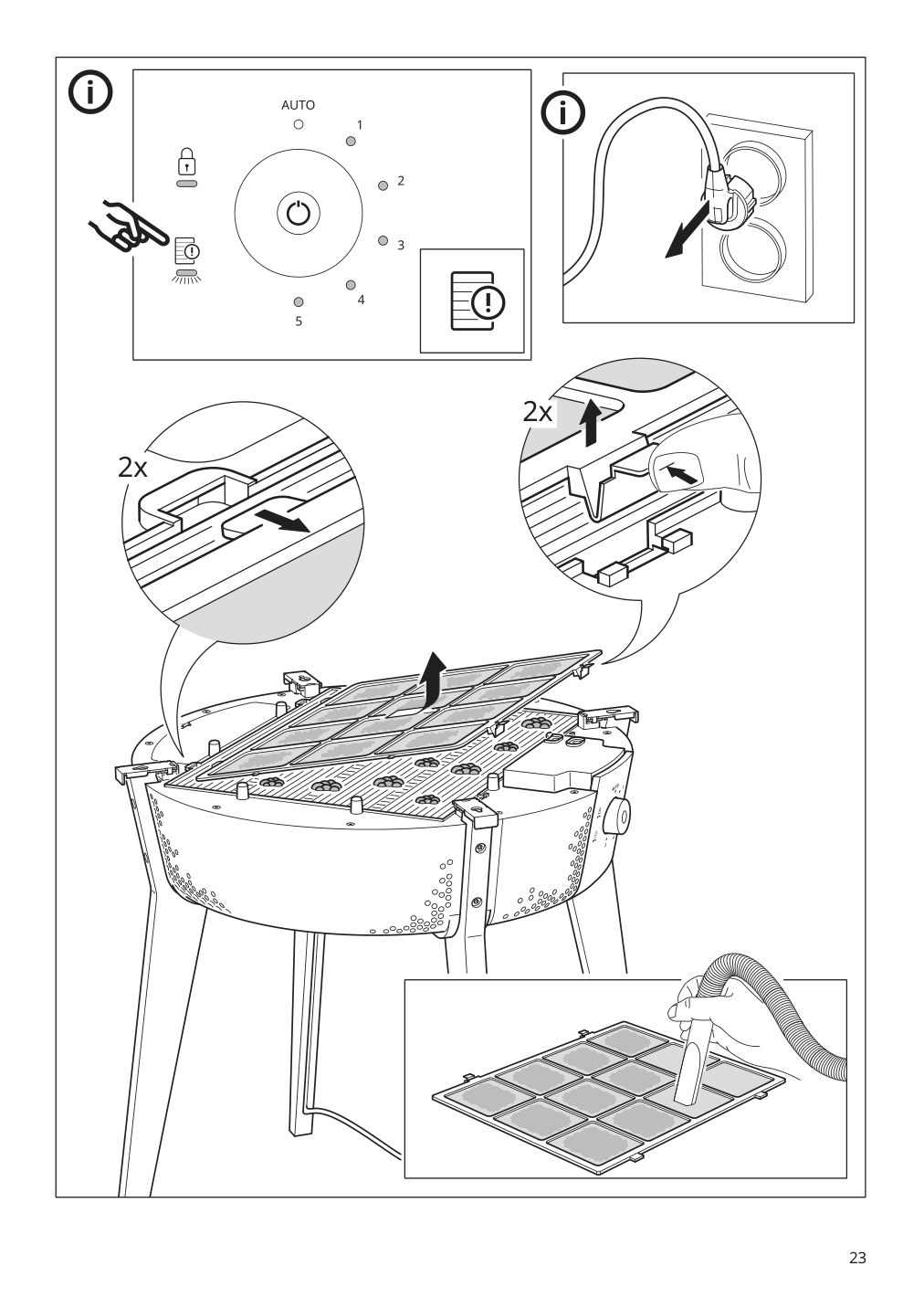 Assembly instructions for IKEA Starkvind table with air purifier stained oak veneer white smart | Page 23 - IKEA STARKVIND table with air purifier 804.619.45