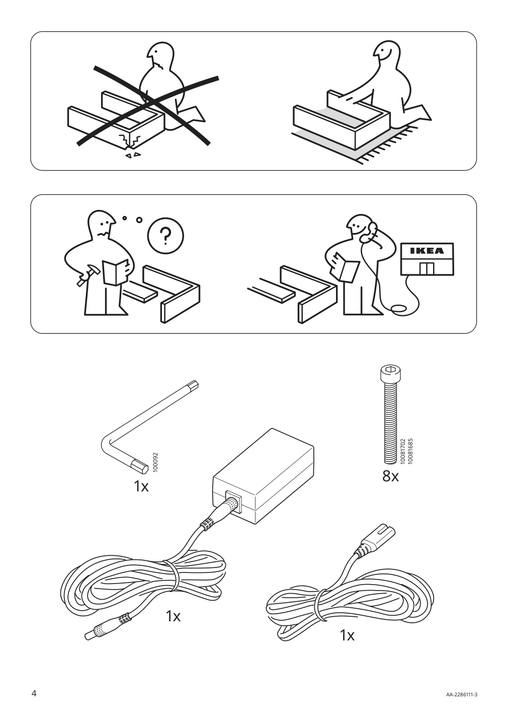 Assembly instructions for IKEA Starkvind table with air purifier stained oak veneer white smart | Page 4 - IKEA STARKVIND table with air purifier 804.619.45