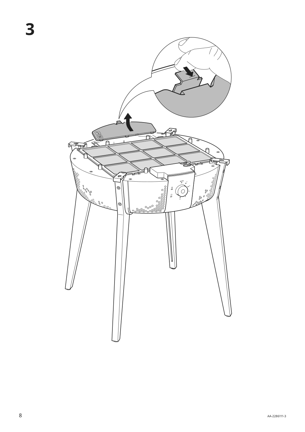 Assembly instructions for IKEA Starkvind table with air purifier stained oak veneer white smart | Page 8 - IKEA STARKVIND table with air purifier 804.619.45