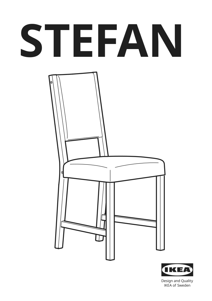 Assembly instructions for IKEA Stefan chair brown black knisa gray beige | Page 1 - IKEA INGATORP / STEFAN table and 4 chairs 194.675.74