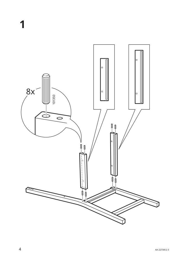 Assembly instructions for IKEA Stefan chair brown black knisa gray beige | Page 4 - IKEA INGATORP / STEFAN table and 4 chairs 194.675.74