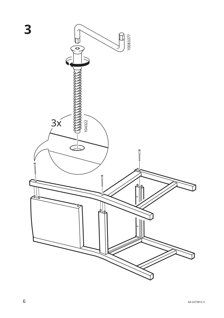 Assembly instructions for IKEA Stefan chair brown black knisa gray beige | Page 6 - IKEA INGATORP / STEFAN table and 4 chairs 194.675.74