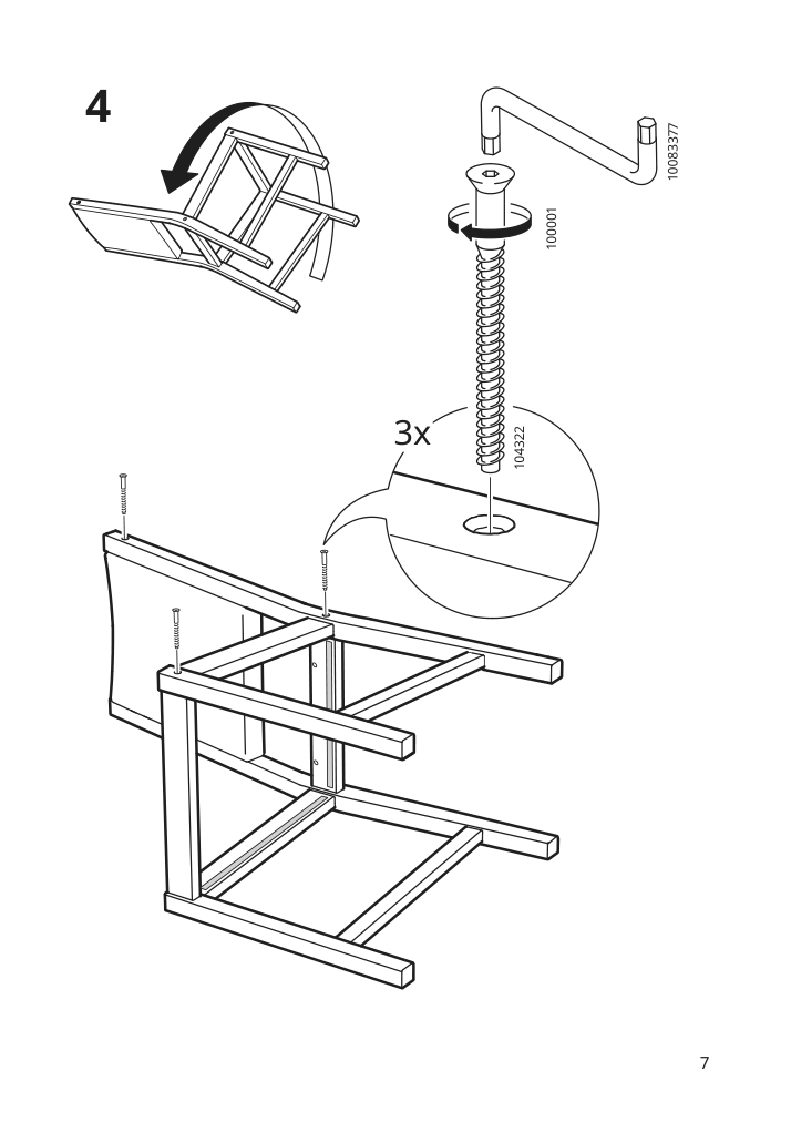 Assembly instructions for IKEA Stefan chair brown black knisa gray beige | Page 7 - IKEA INGATORP / STEFAN table and 4 chairs 194.675.74