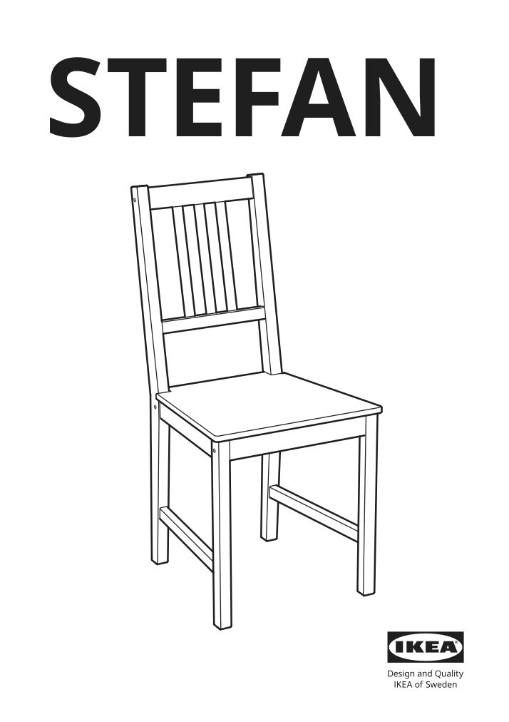 Assembly instructions for IKEA Stefan chair brown black | Page 1 - IKEA LANEBERG / STEFAN table and 4 chairs 294.829.51