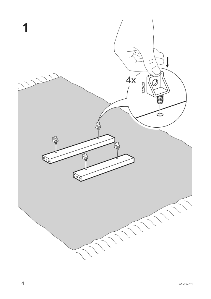 Assembly instructions for IKEA Stefan chair brown black | Page 4 - IKEA LANEBERG / STEFAN table and 4 chairs 294.829.51