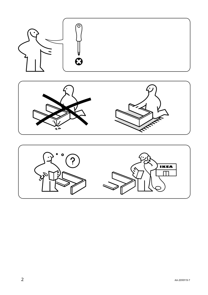 Assembly instructions for IKEA Stensele star base anthracite | Page 2 - IKEA STENSELE / MÅNHULT table and 2 chairs 995.059.25